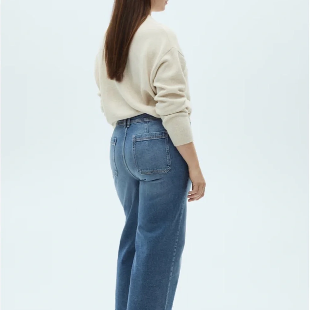NWT mango catherin cutlotte high rise size 8 jeans - Picture 2 of 5